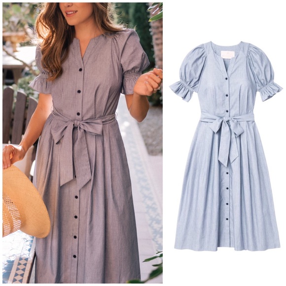 Gal Meets Glam • Daisy Button-Down Midi Dress - Picture 4 of 9